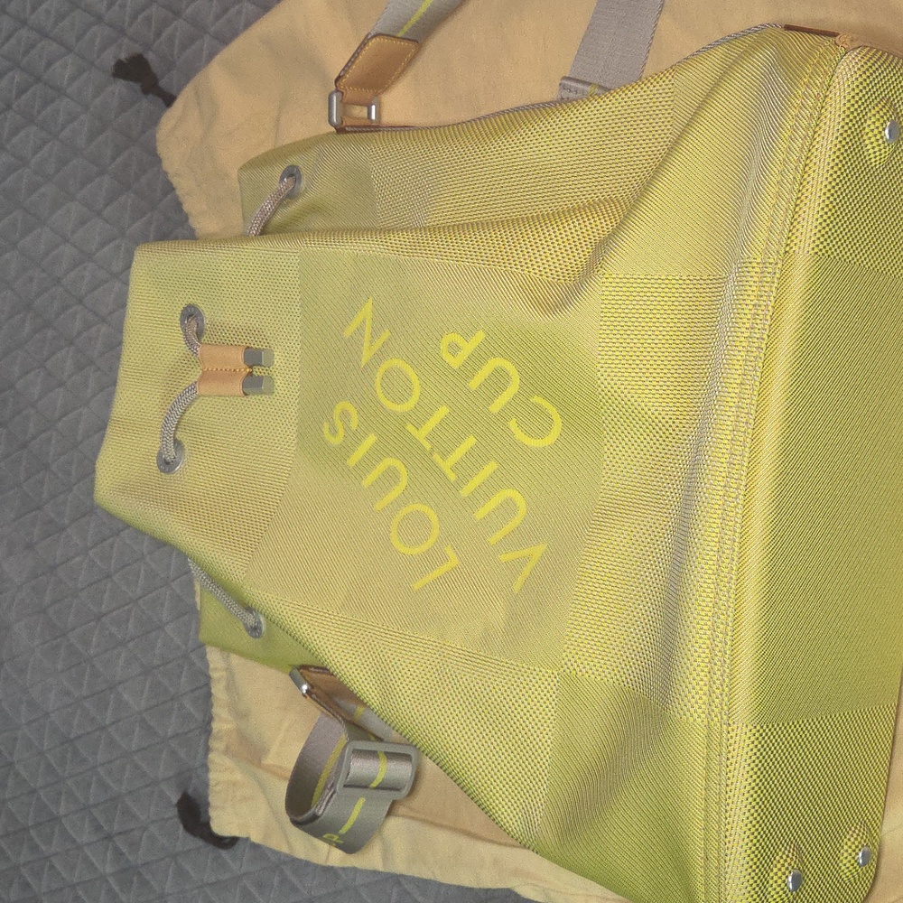 Louis Vuitton Limited Edition Damier Geant Bag - Yellow/ Gray